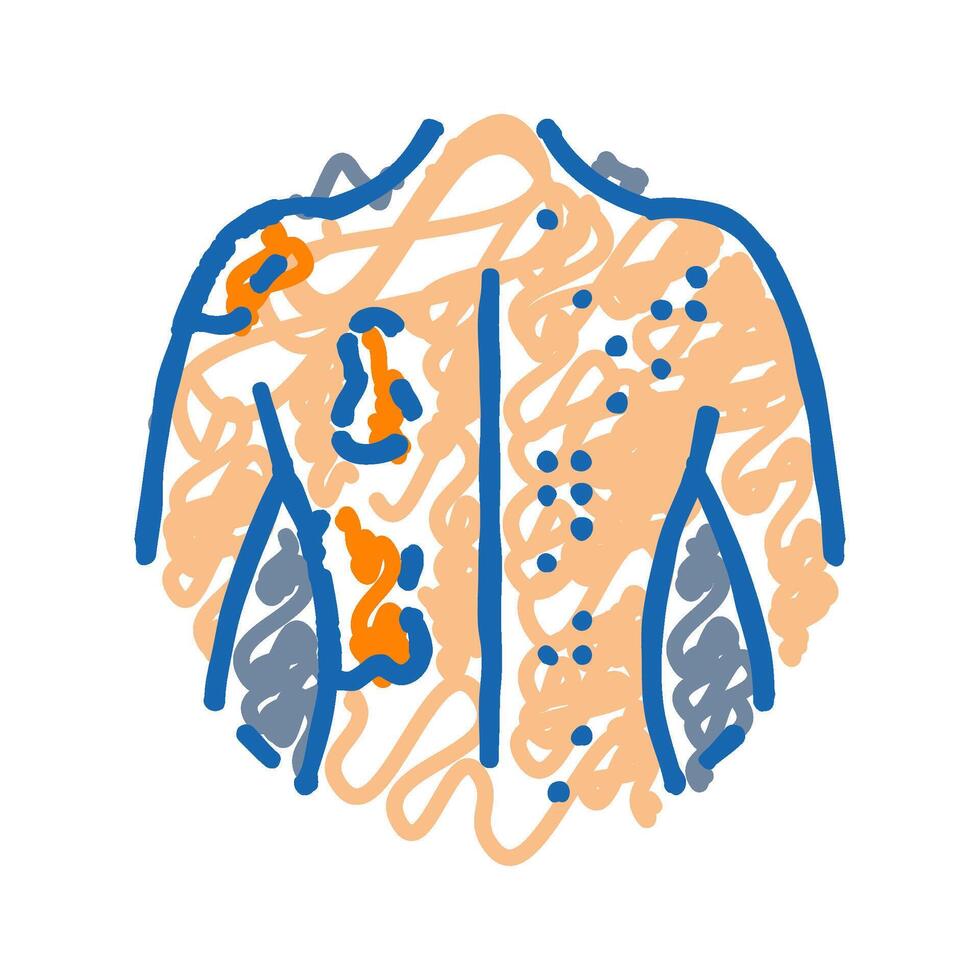 rash skin lesions disease symptom icon doodle illustration vector