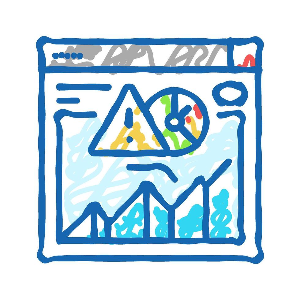 modeling risk icon doodle illustration vector