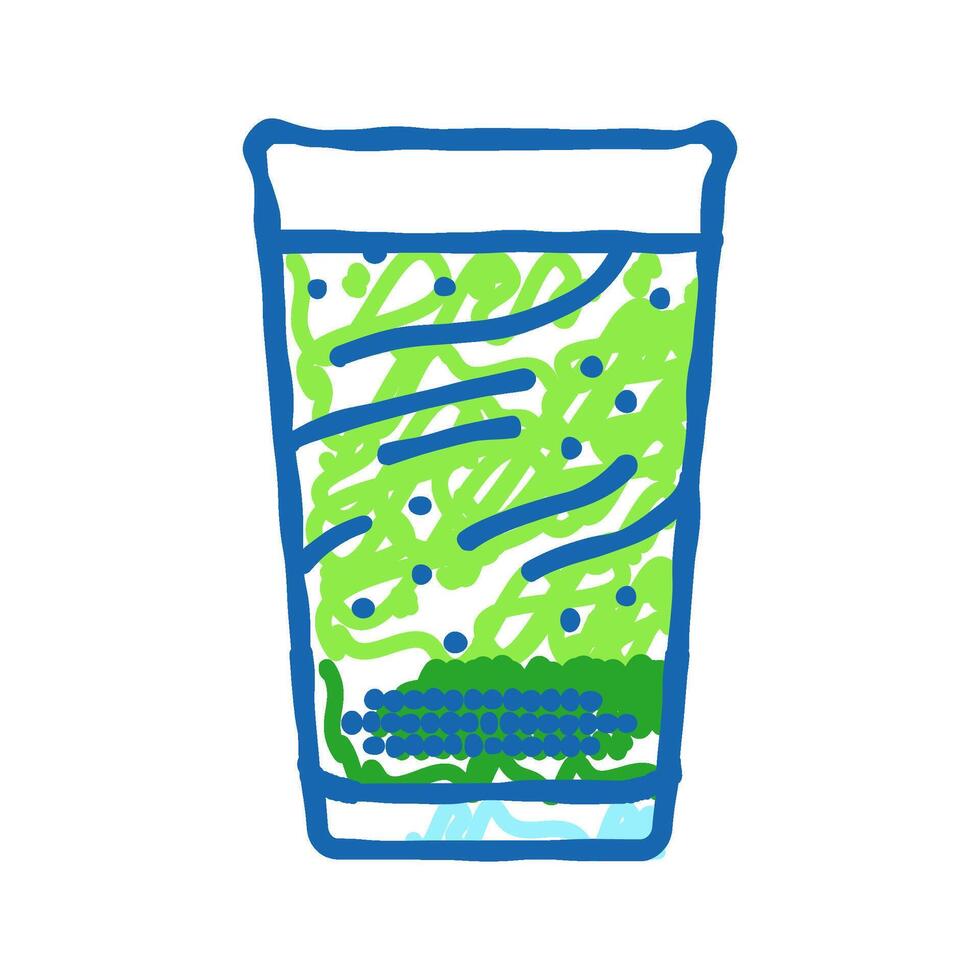 matcha latte japanese food icon doodle illustration vector