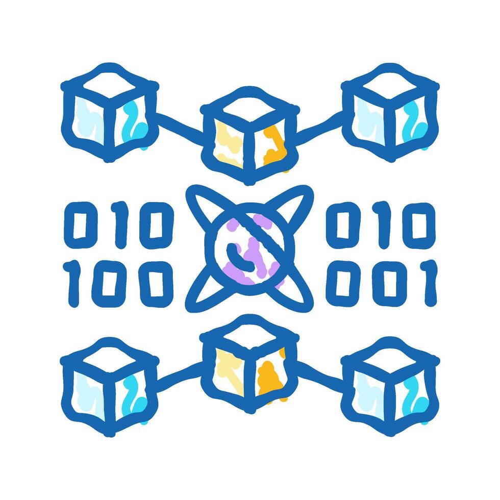 materials quantum technology icon doodle illustration vector