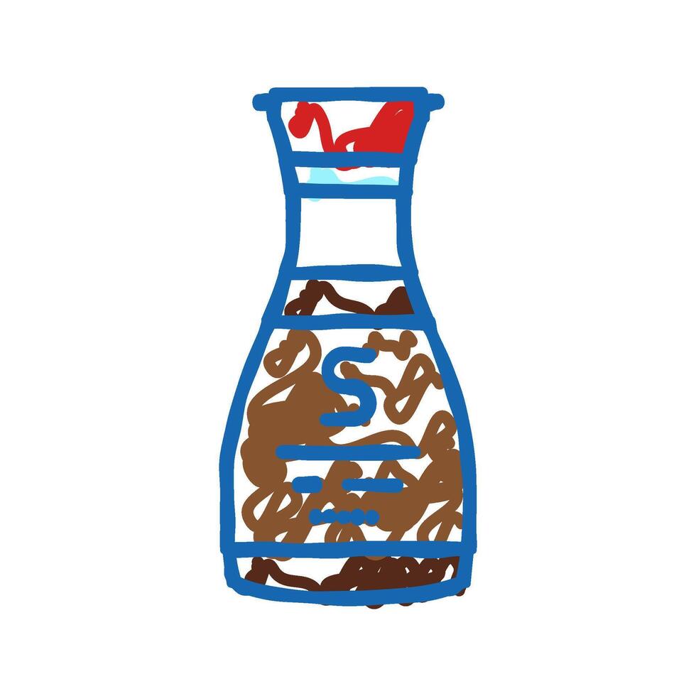 soy bottle sauce food icon doodle illustration vector