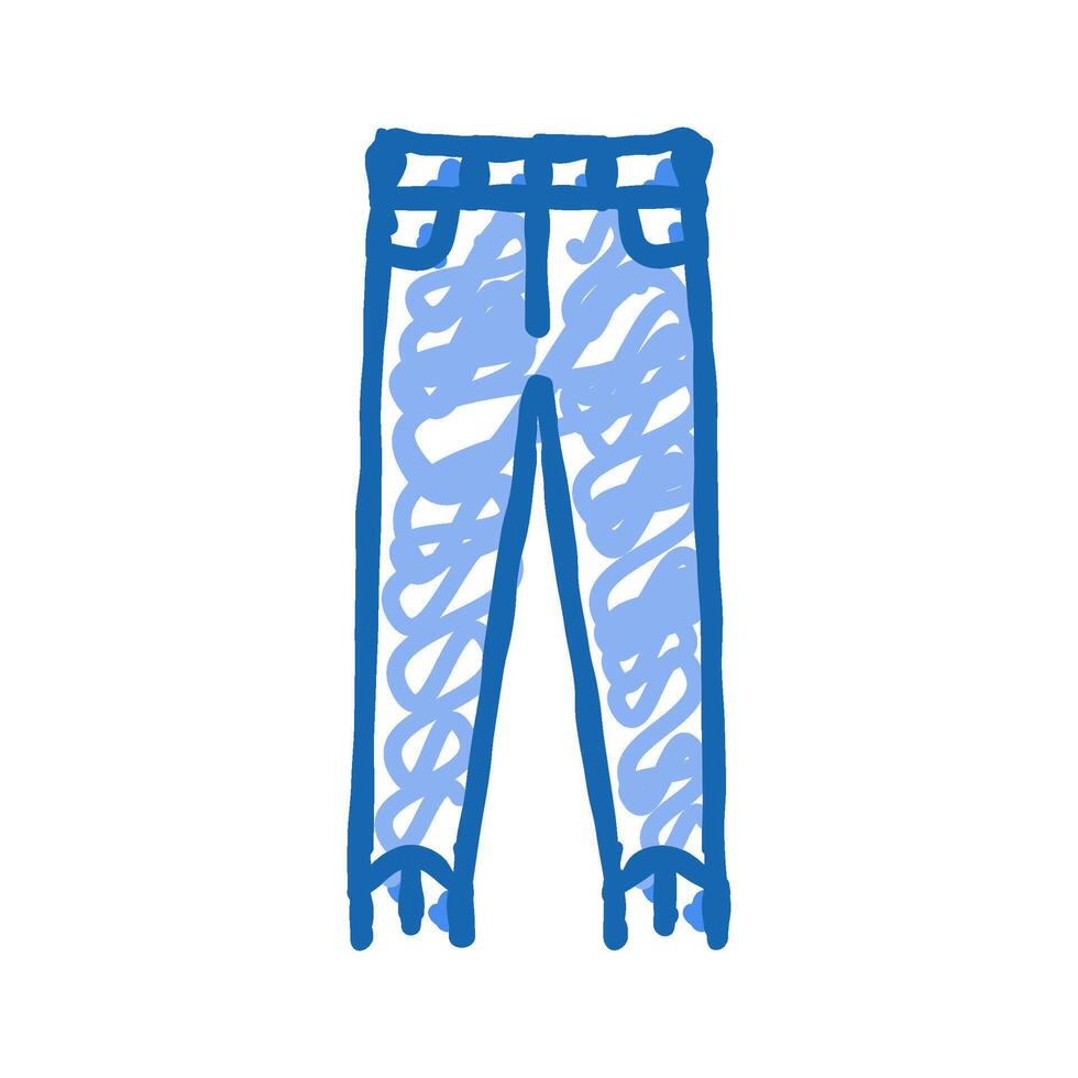 frayed hems jeans diy fashion handmade icon doodle illustration vector