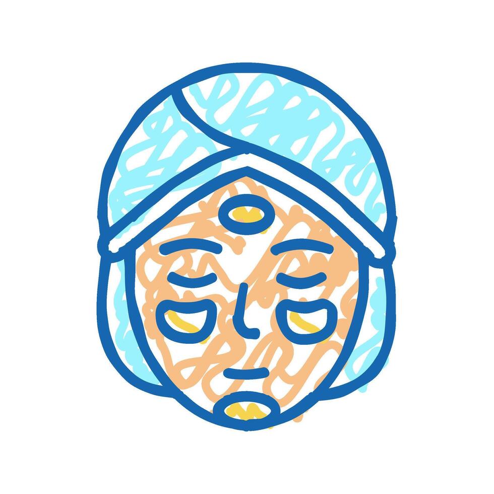 cosmetology procedure icon doodle illustration vector