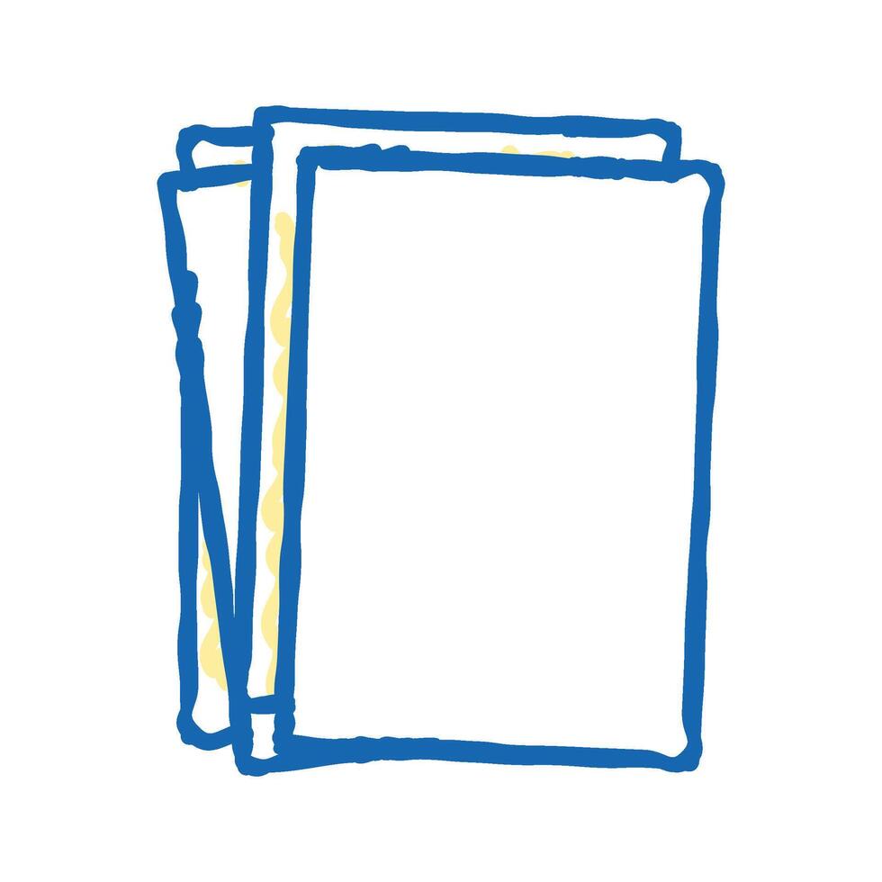 sheet document paper icon doodle illustration vector