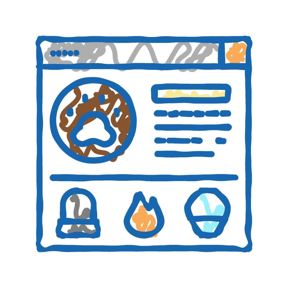 service pet funeral icon doodle illustration vector