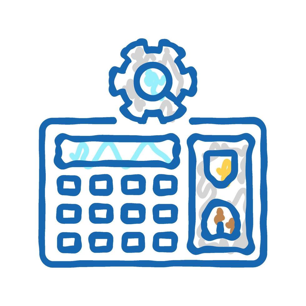 mold removal home maintenance icon doodle illustration vector
