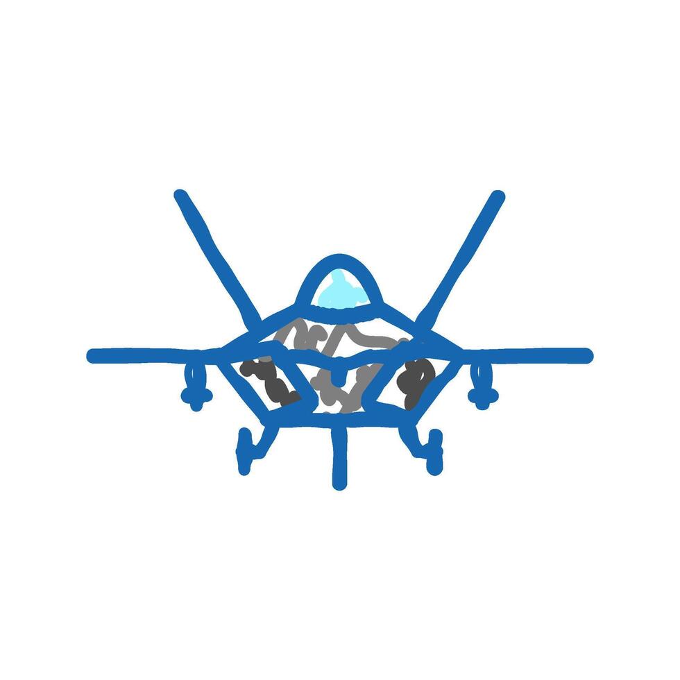 jet transport vehicle icon doodle illustration vector