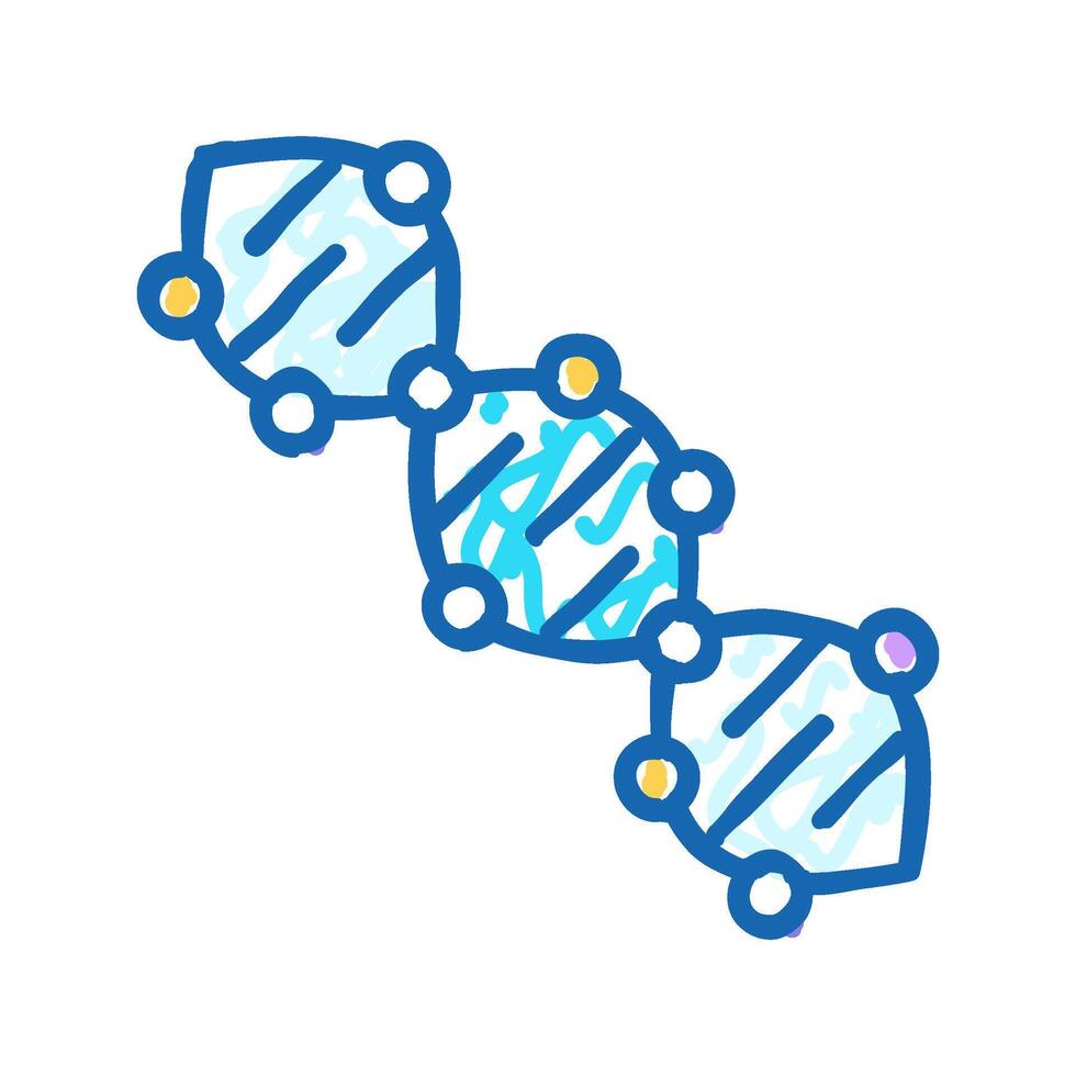 dna molecular structure icon doodle illustration vector