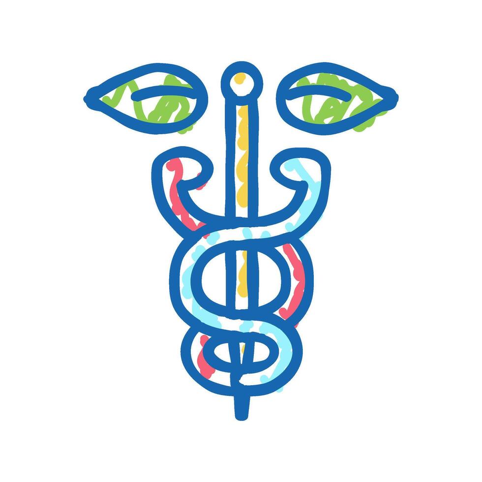 symbol homeopathy icon doodle illustration vector