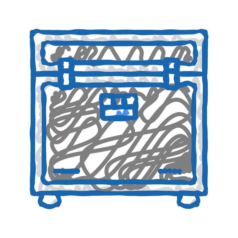 flight case for music equipment icon doodle illustration vector