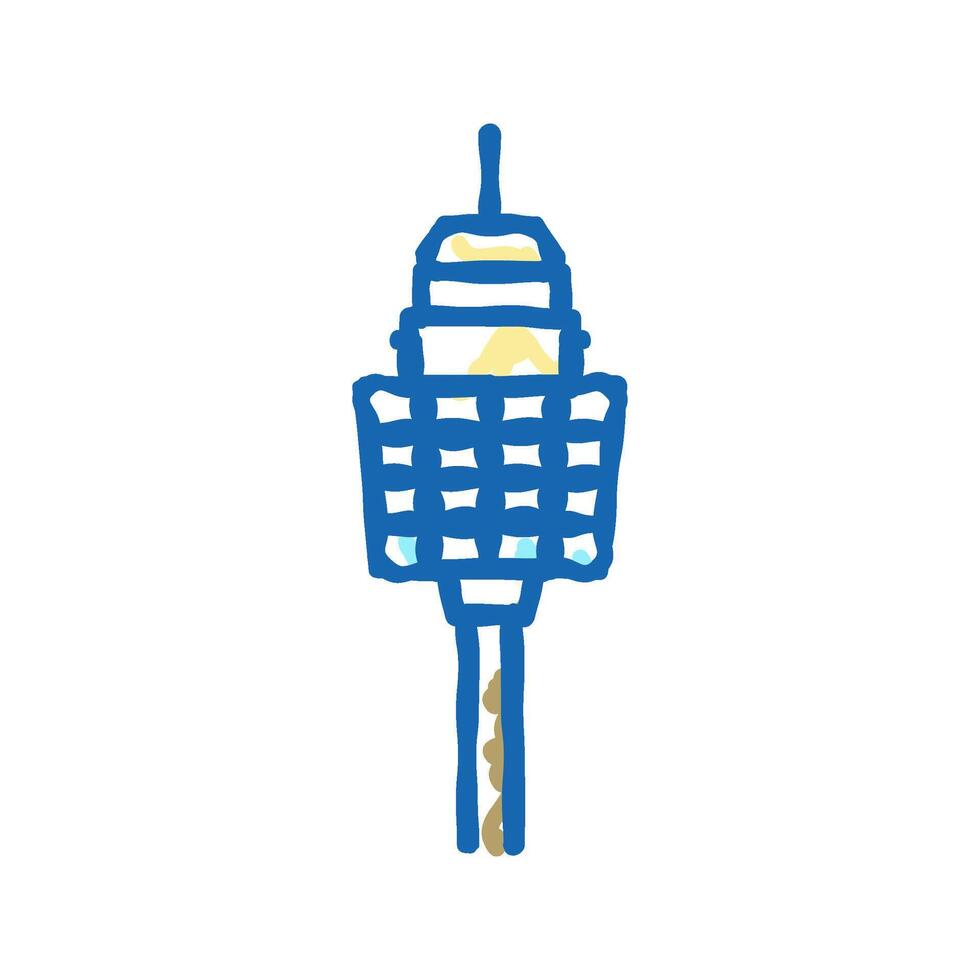 sydney tower icon doodle illustration vector