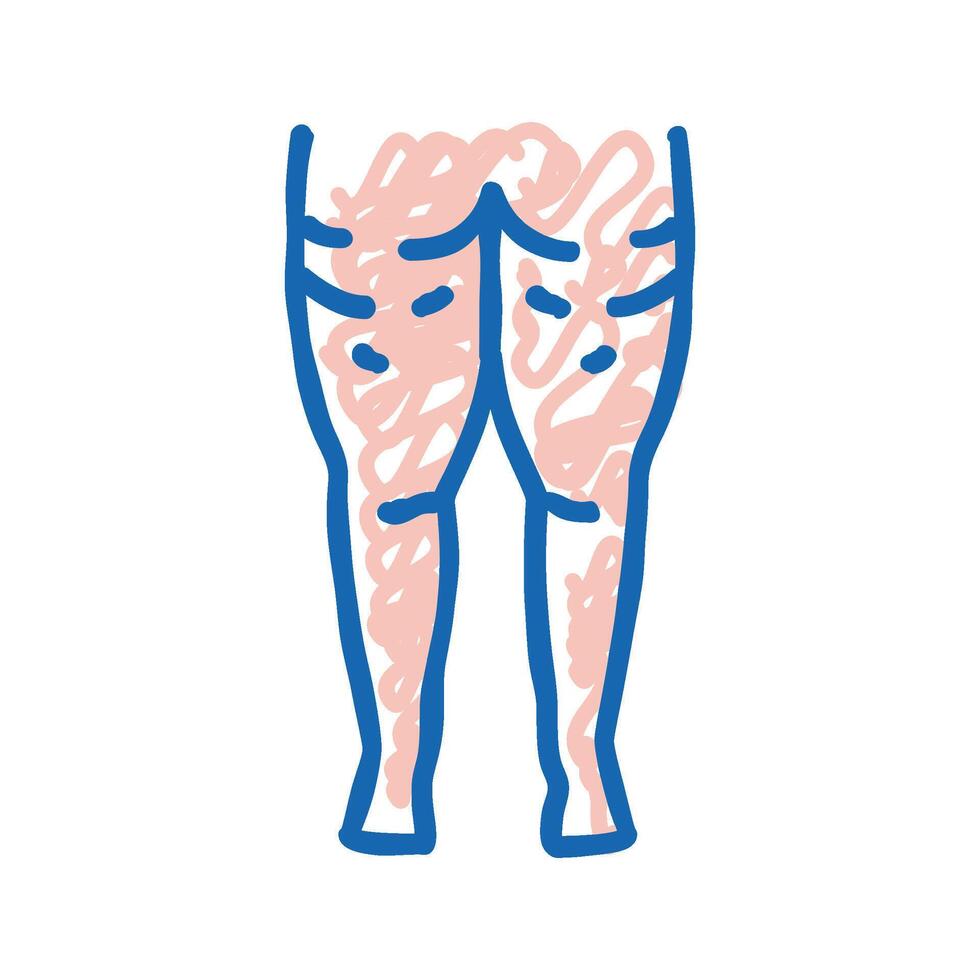 cellulite problem icon doodle illustration vector