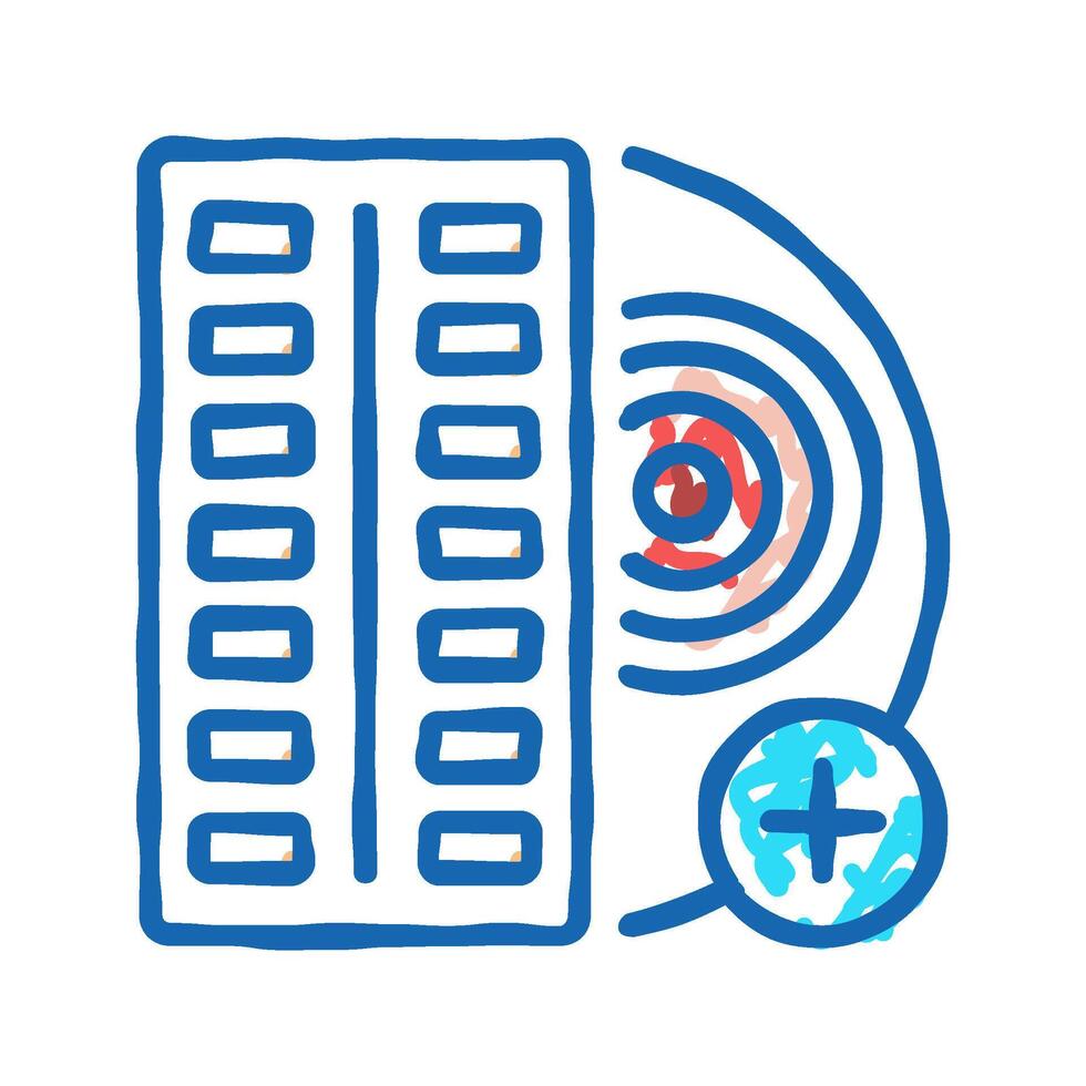 oral medication for control inflammation icon doodle illustration vector