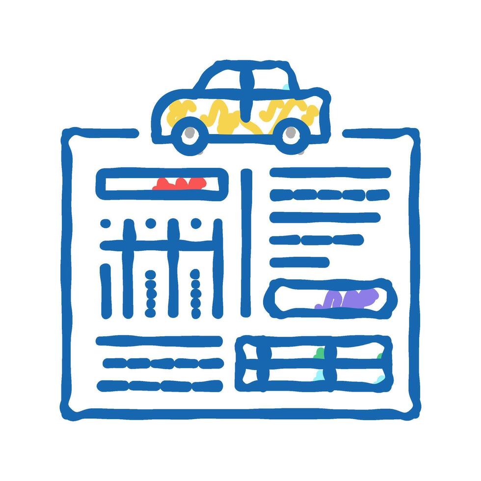 car service history icon doodle illustration vector