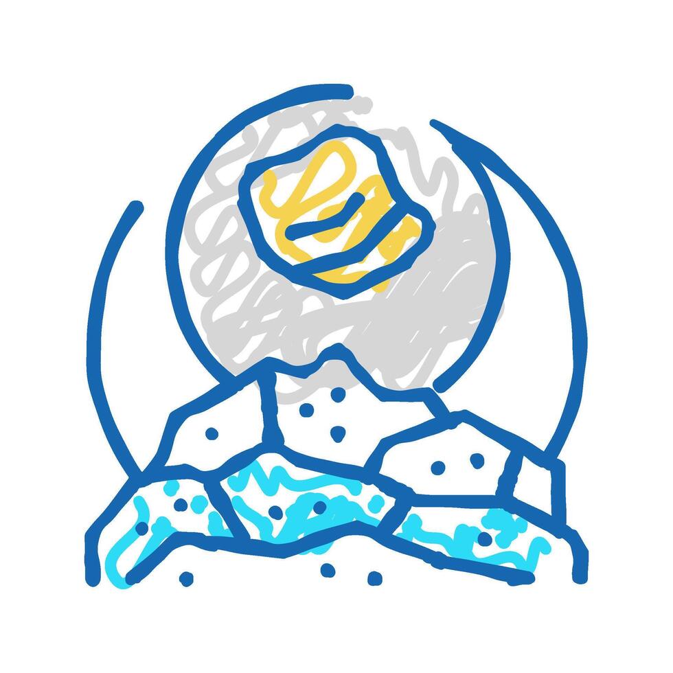 synthetic resin production icon doodle illustration vector