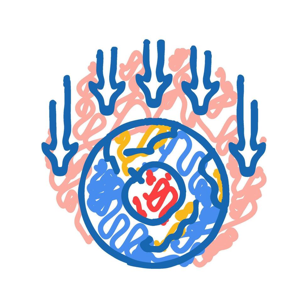 the nature of gravity unsolved mystery icon doodle illustration vector