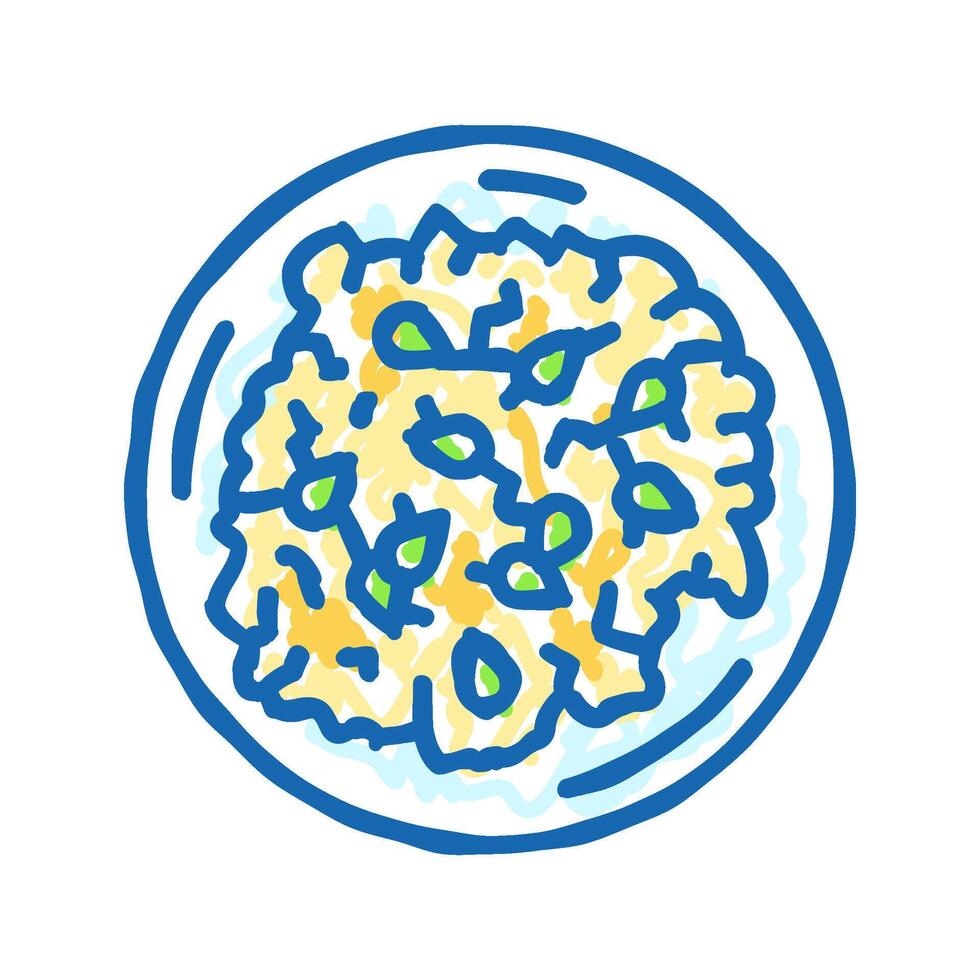 egg salad icon doodle illustration vector