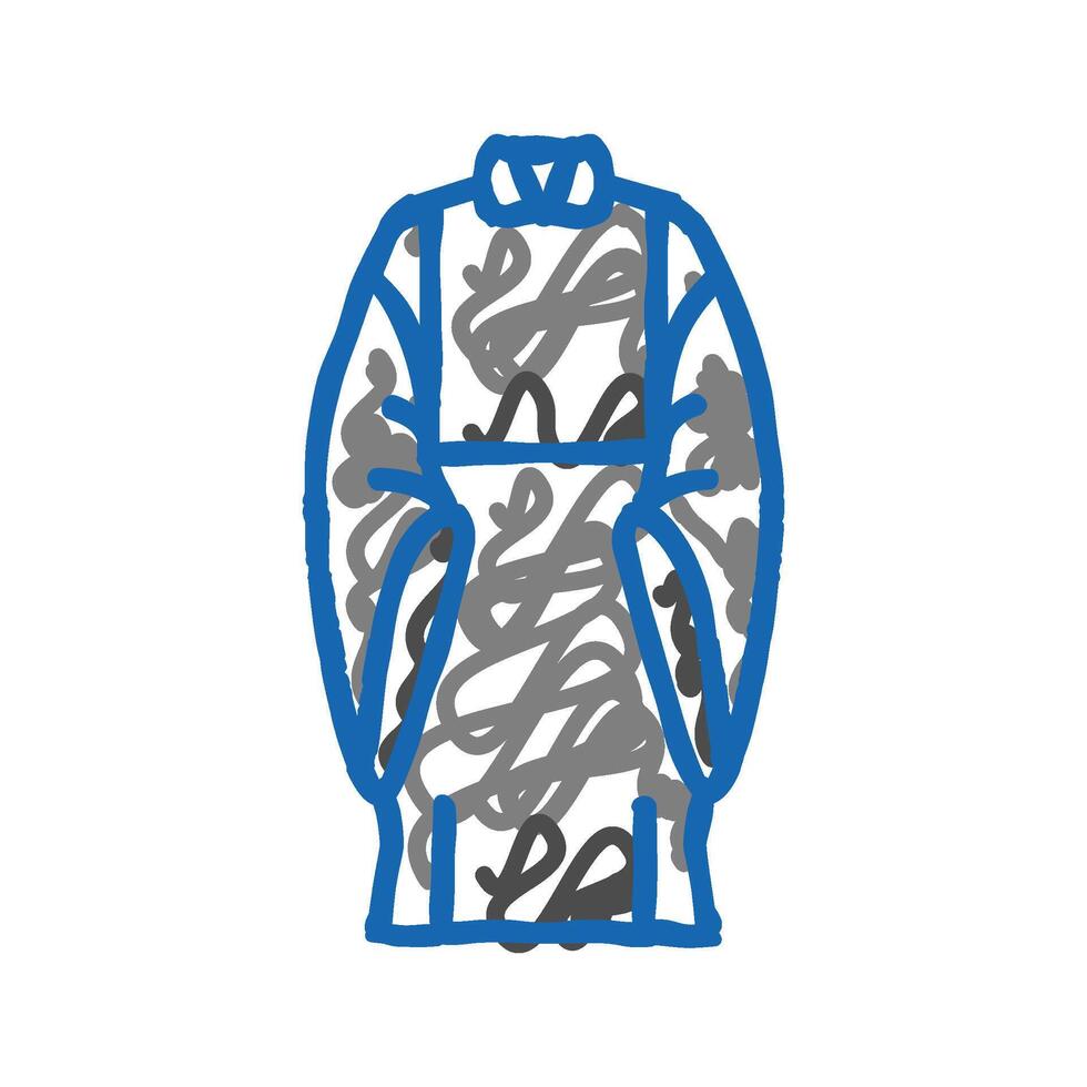shinto priest robe shintoism icon doodle illustration vector