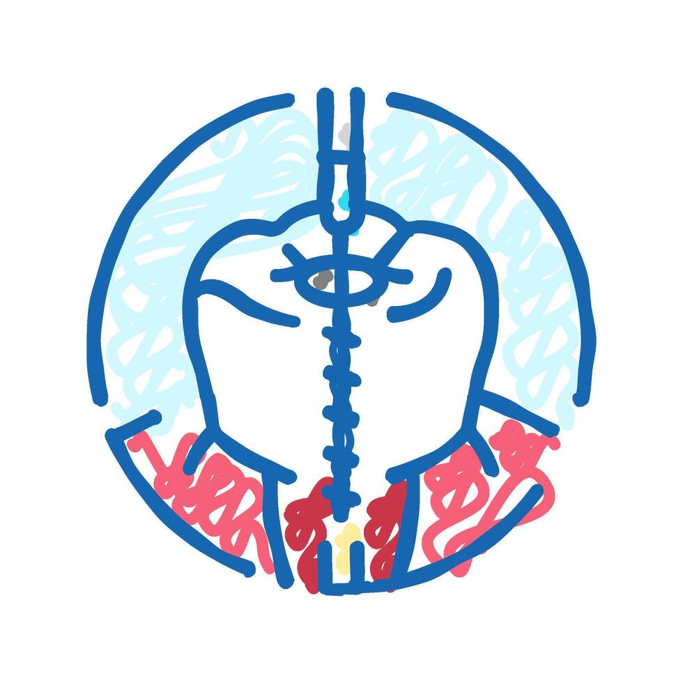 root canal treatment icon doodle illustration vector