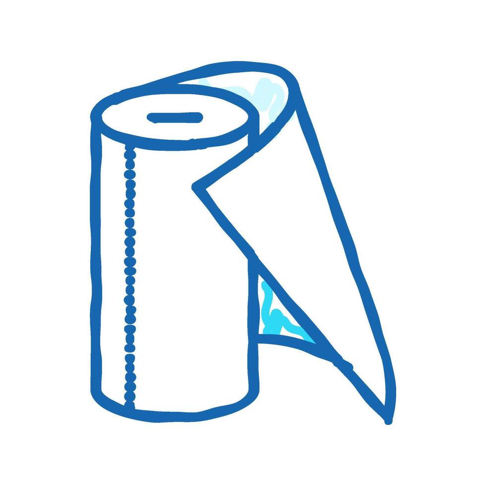 tissue roll paper towel icon doodle illustration vector