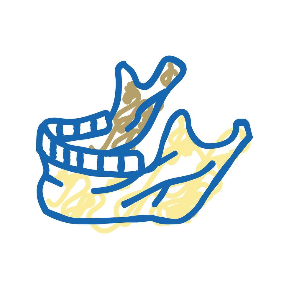 jaw bone icon doodle illustration vector