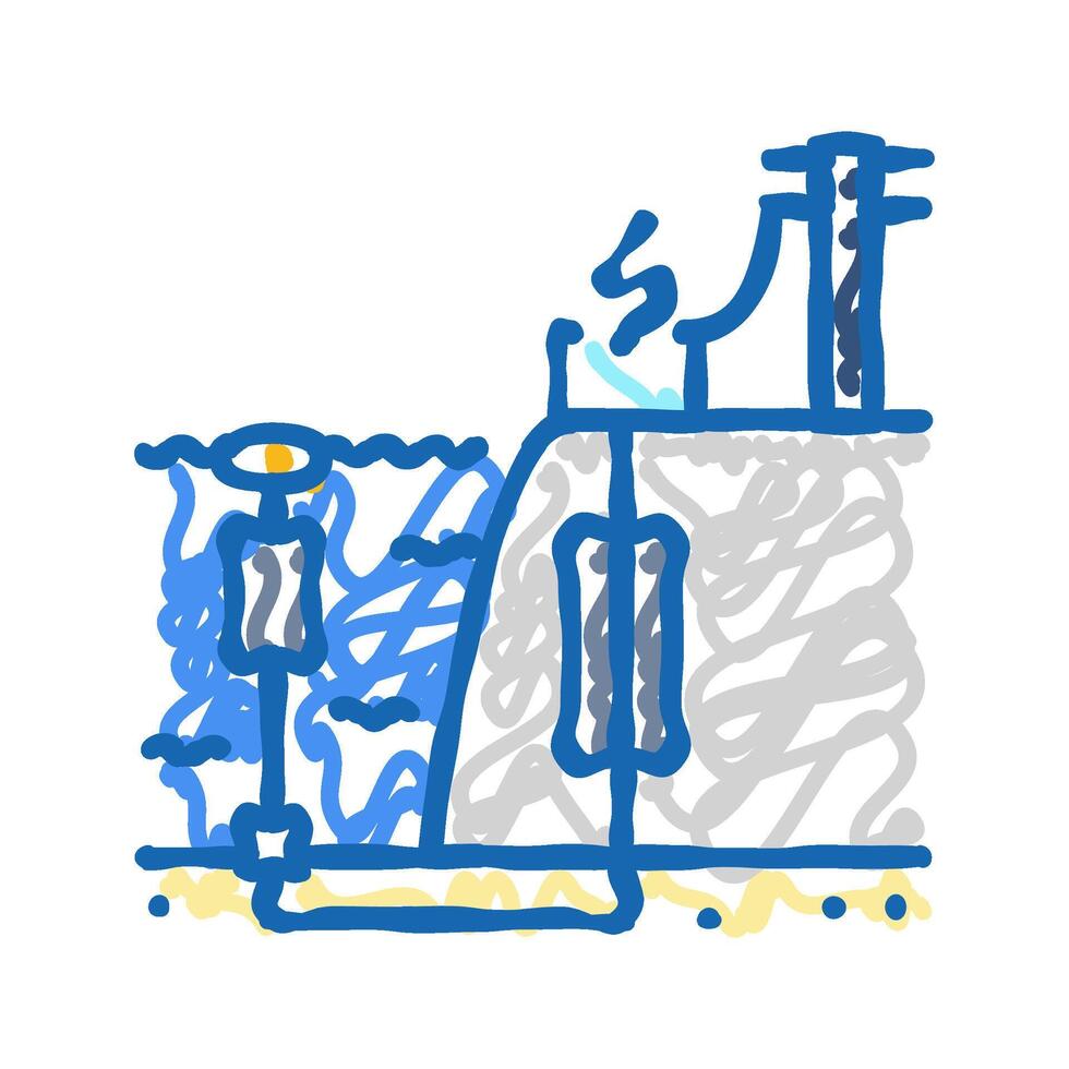 currents tidal power icon doodle illustration vector