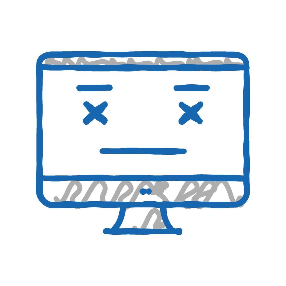 unworked web site icon doodle illustration vector