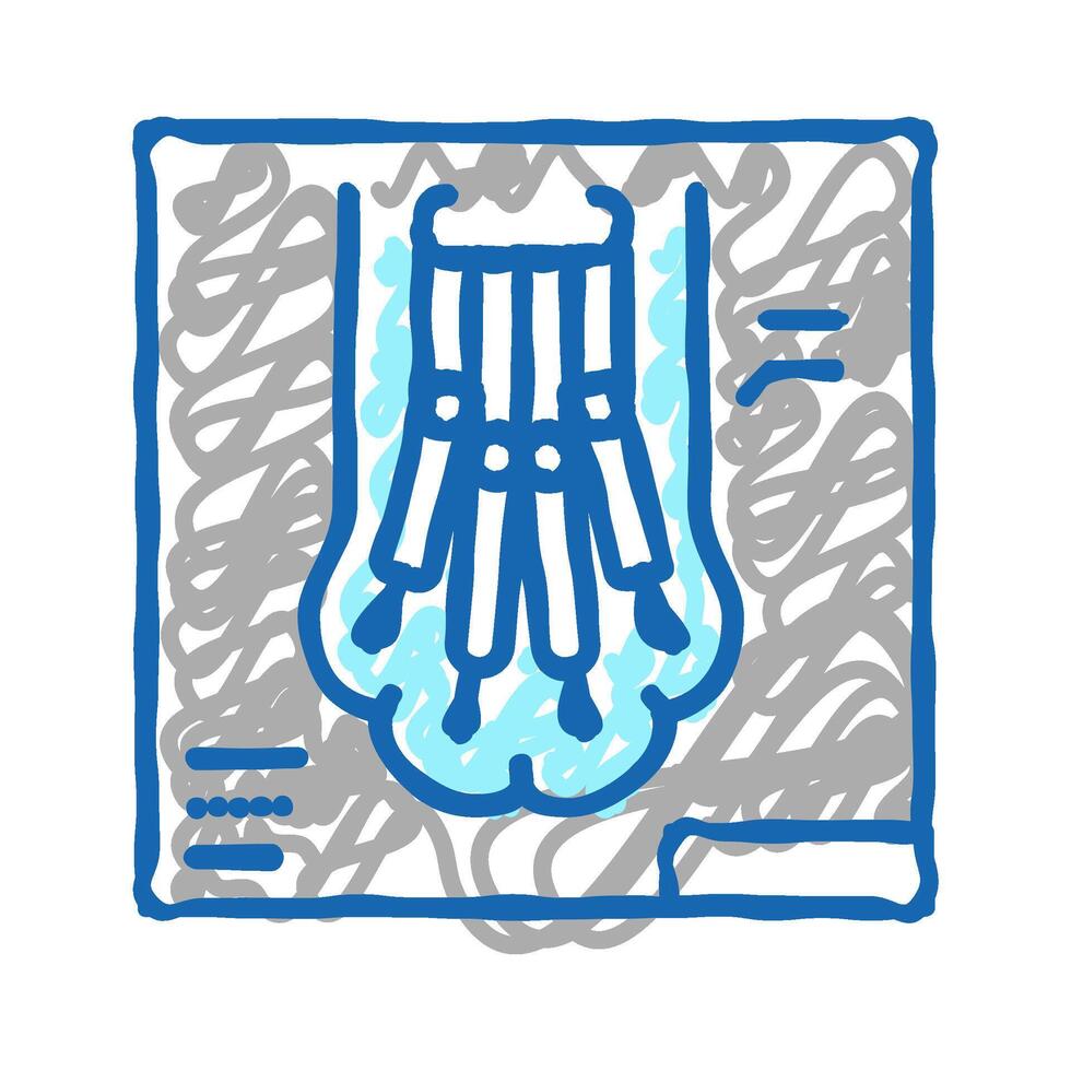 digital radiology icon doodle illustration vector