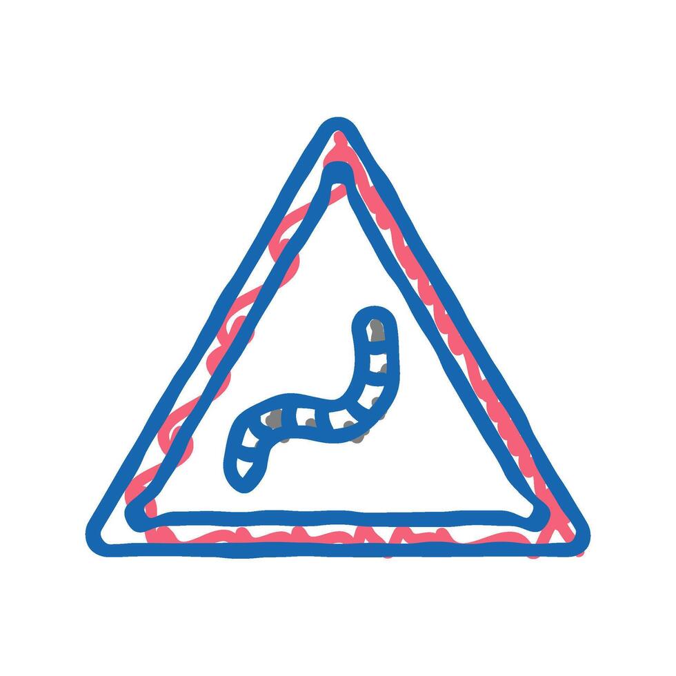 detection test worm parasite icon doodle illustration vector