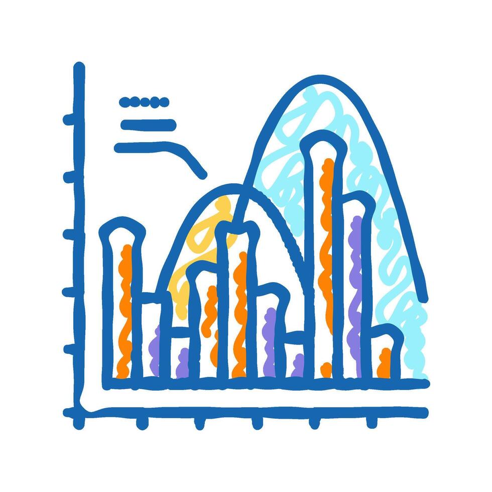 statistics math science education icon doodle illustration vector