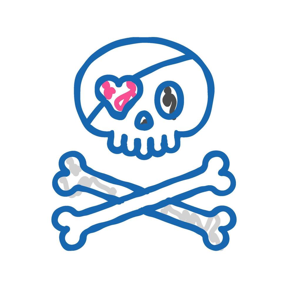 emotional hardcore emo core icon doodle illustration vector