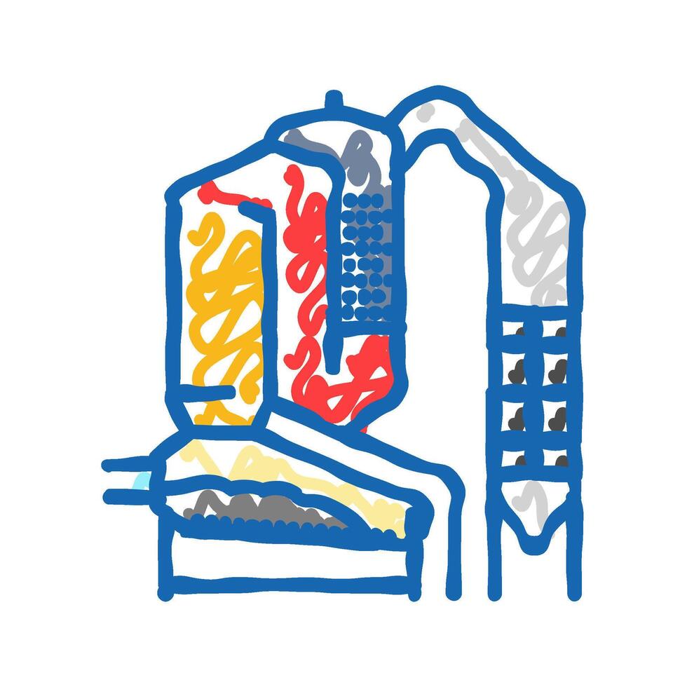 combustion biomass icon doodle illustration vector