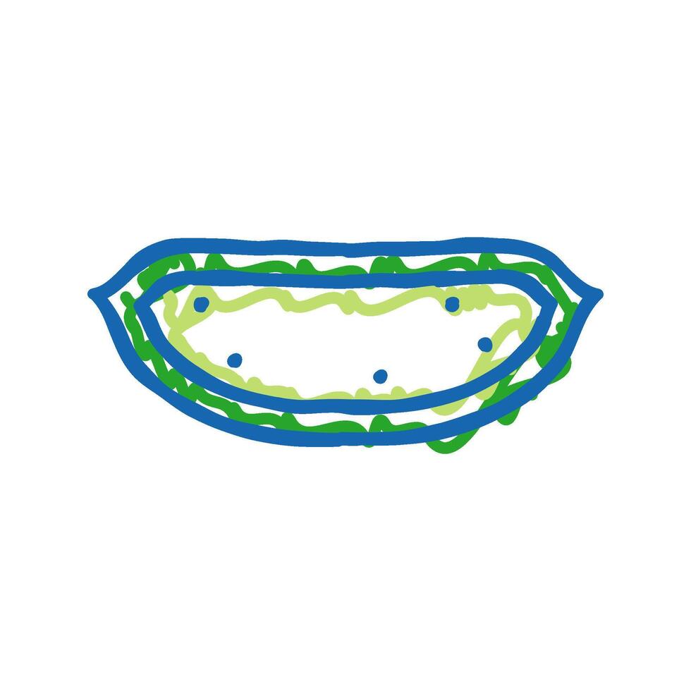 slice aloe vera icon doodle illustration vector