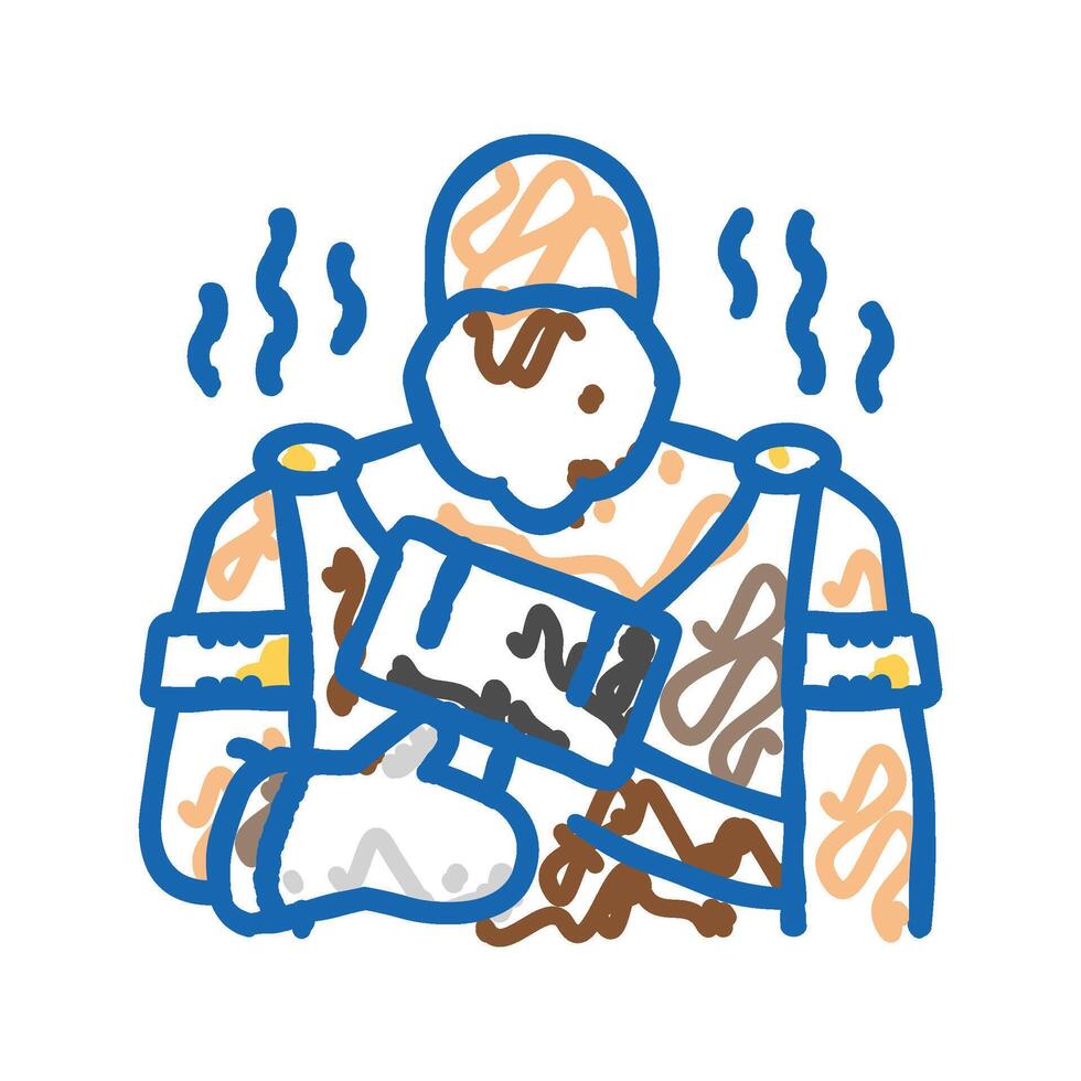 hephaestus greek god mythology icon doodle illustration vector