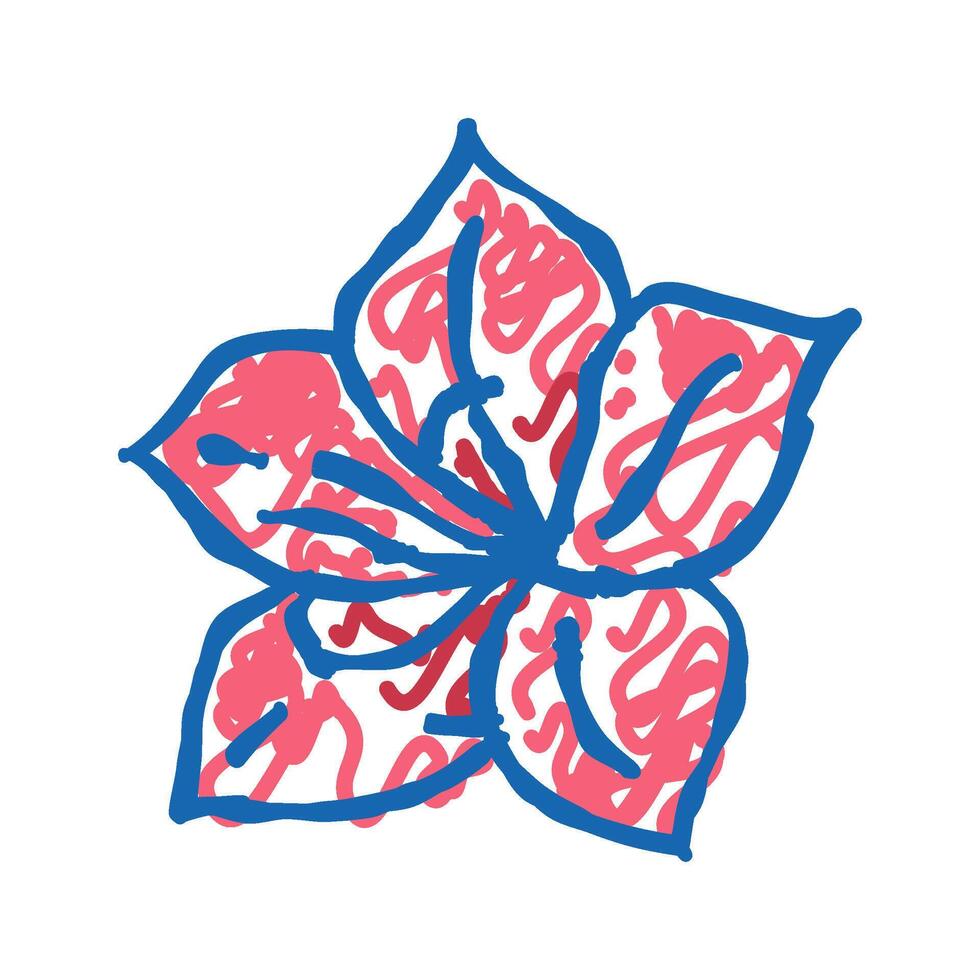 azalea blossom spring icon doodle illustration vector