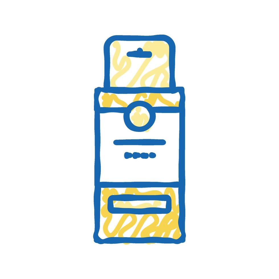 facial wax plates package icon doodle illustration vector