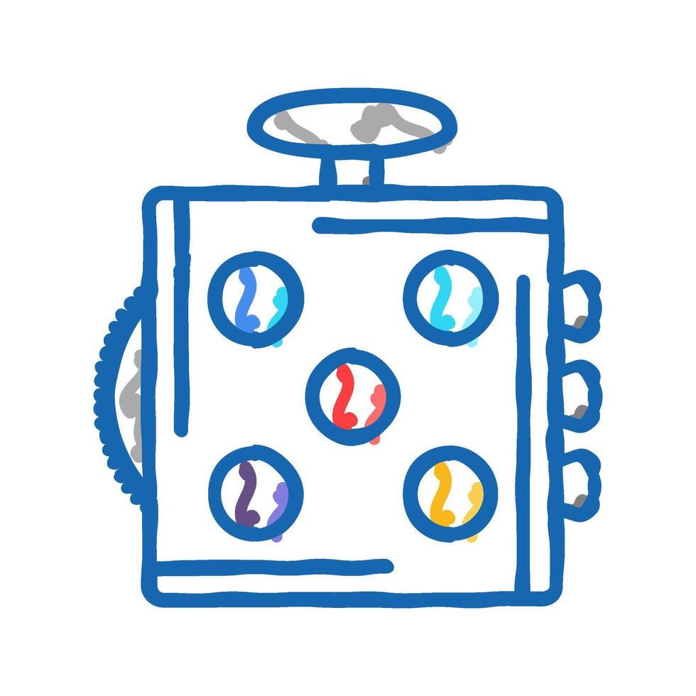 fidget cube toy icon doodle illustration vector