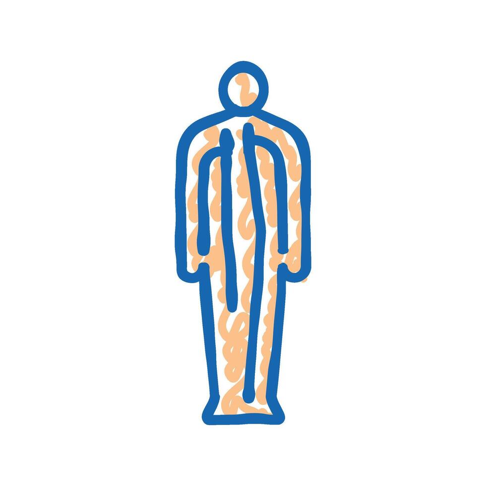 meridian pathways acupuncture icon doodle illustration vector