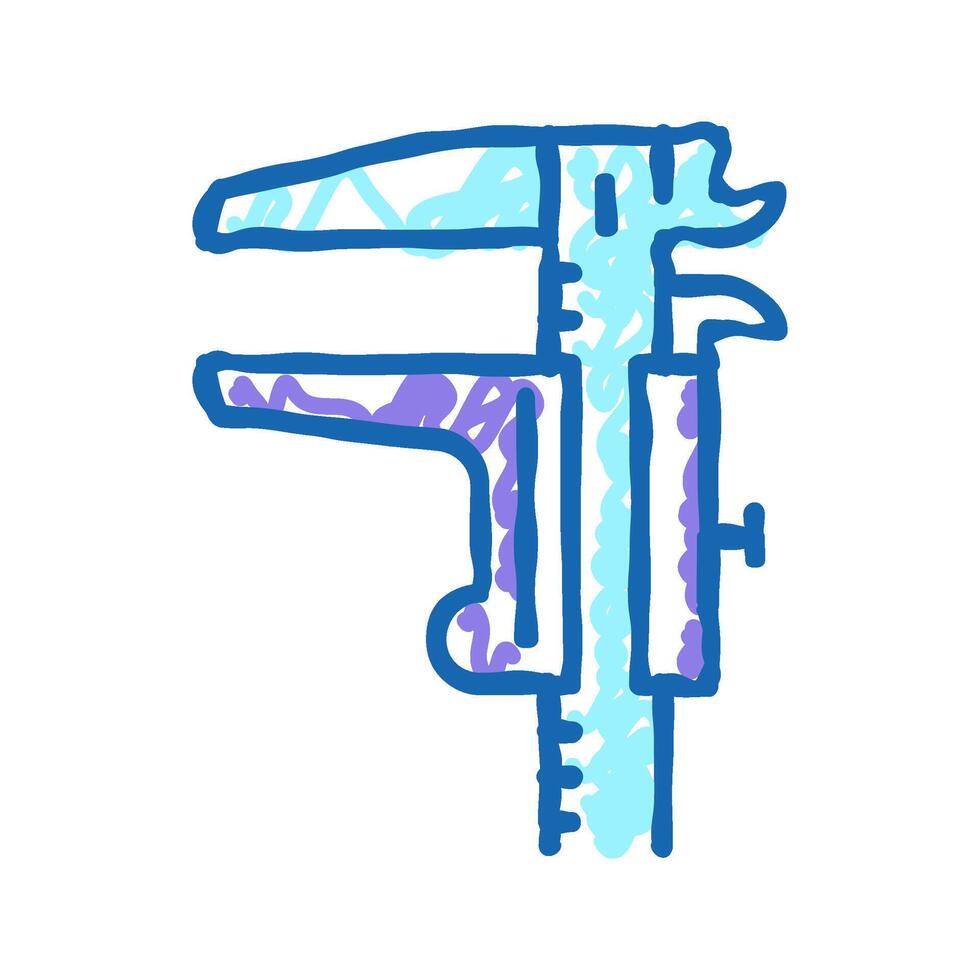 calipers tool icon doodle illustration vector