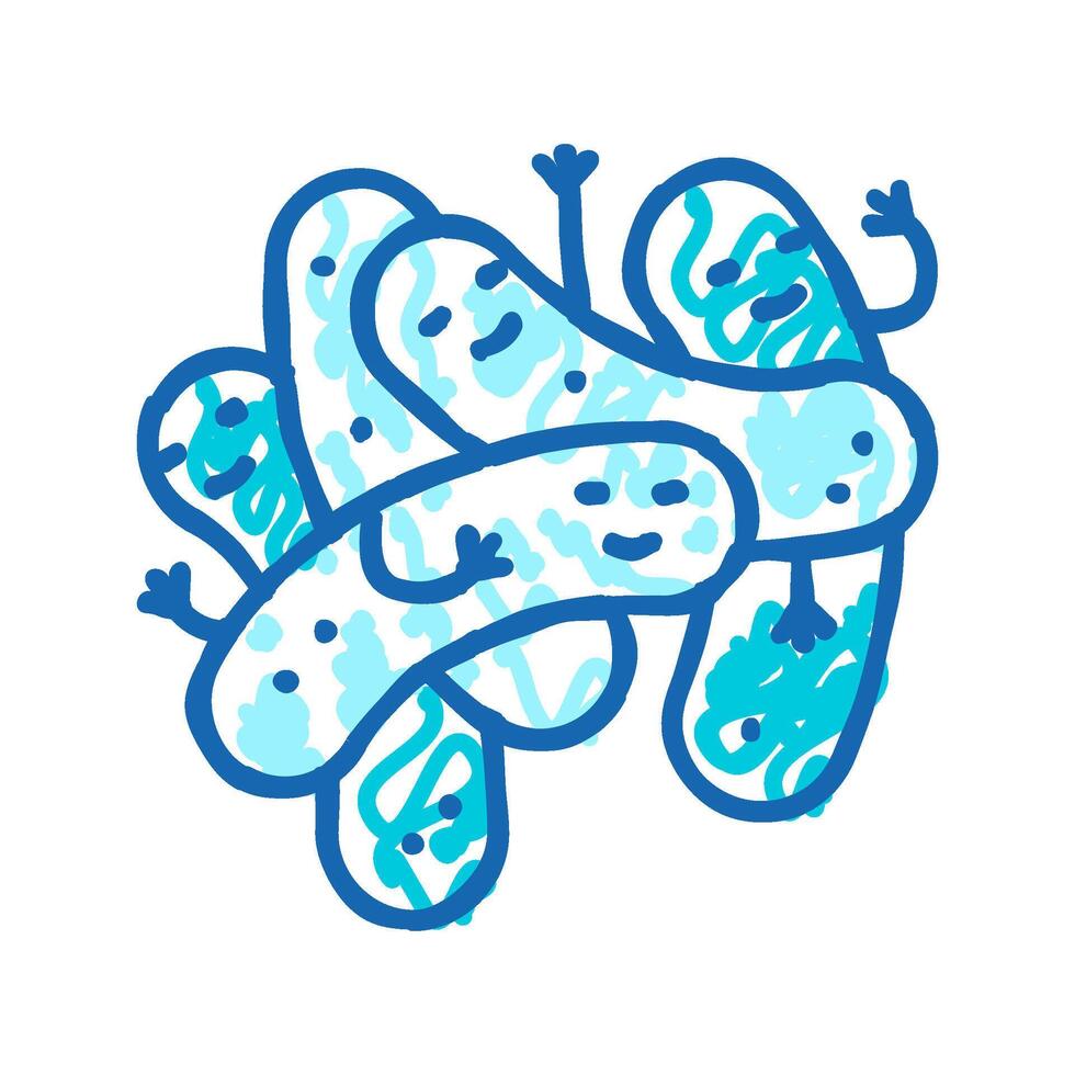 bacillus bacteria virus icon doodle illustration vector