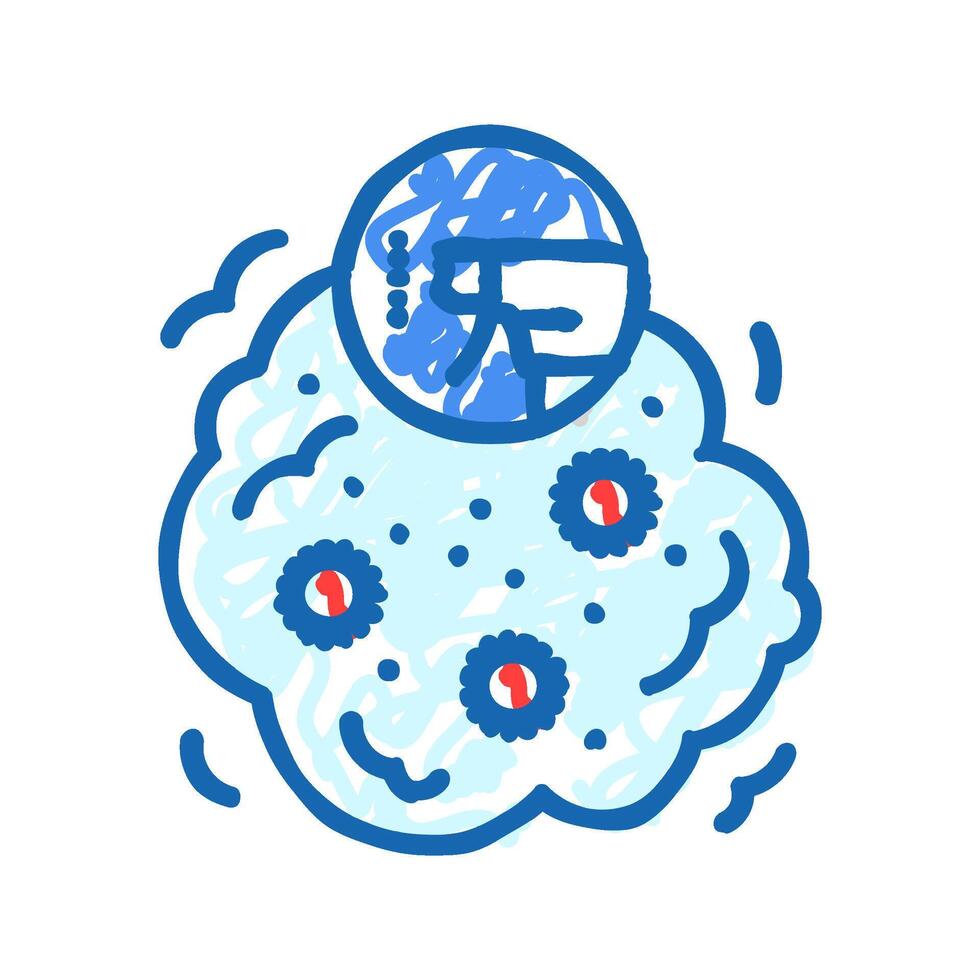 disinfection bleach icon doodle illustration vector