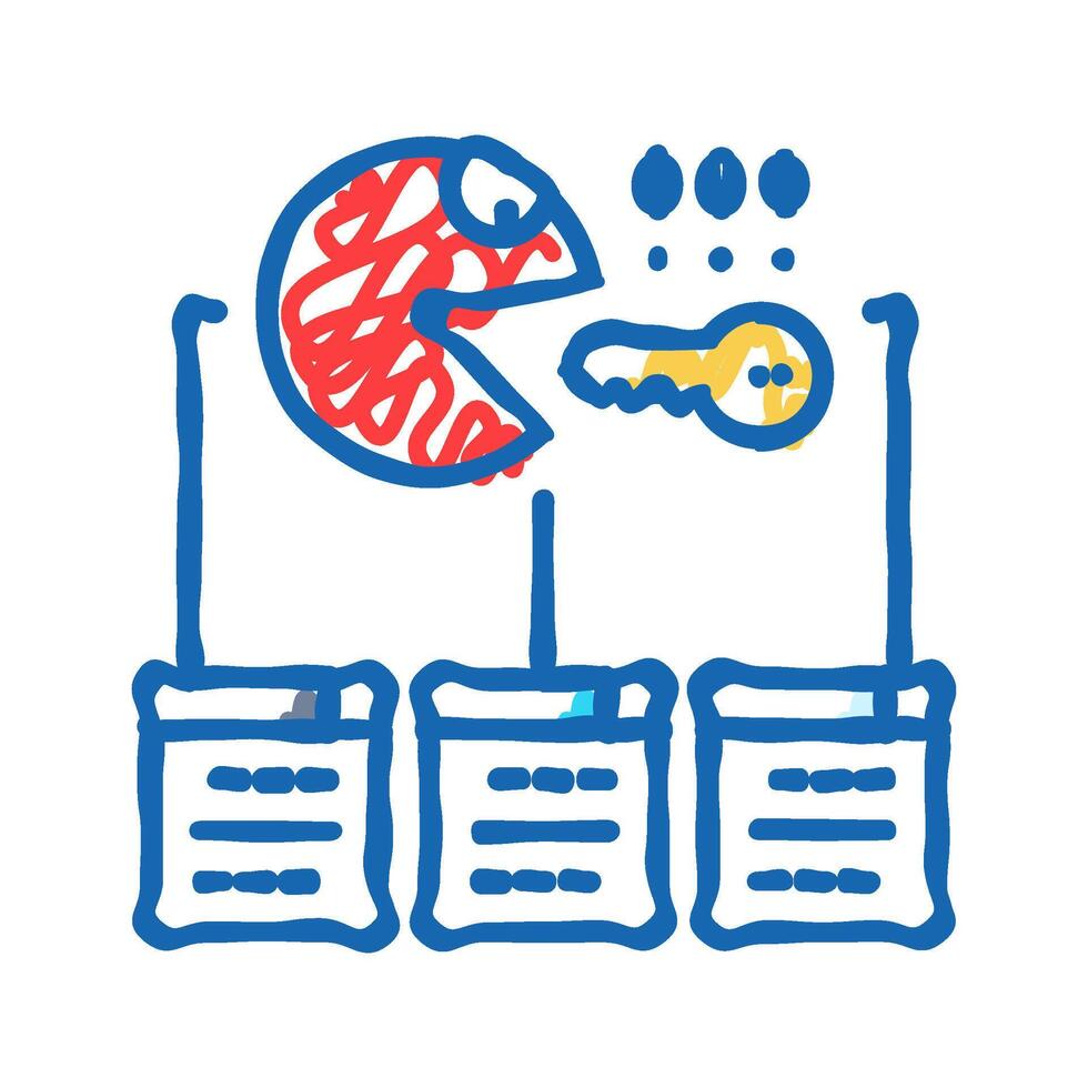 xml sitemap seo icon doodle illustration vector