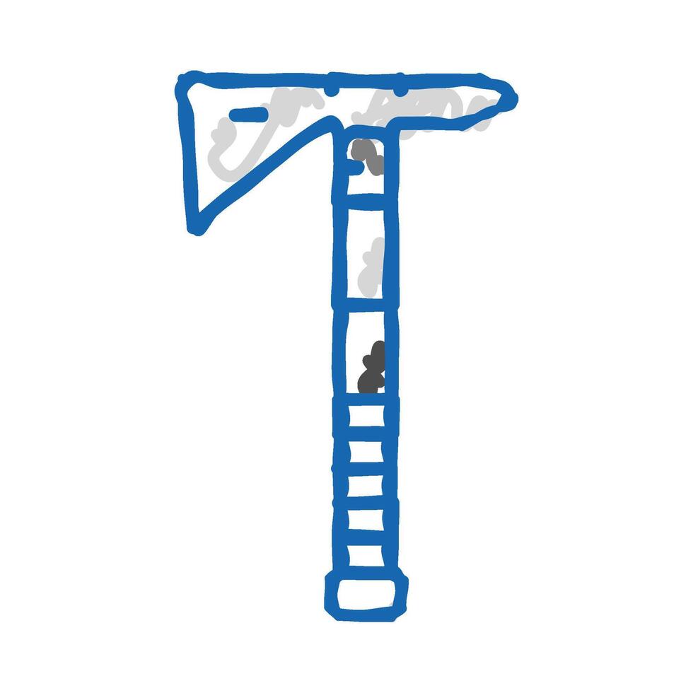 tactical axe hatchet icon doodle illustration vector