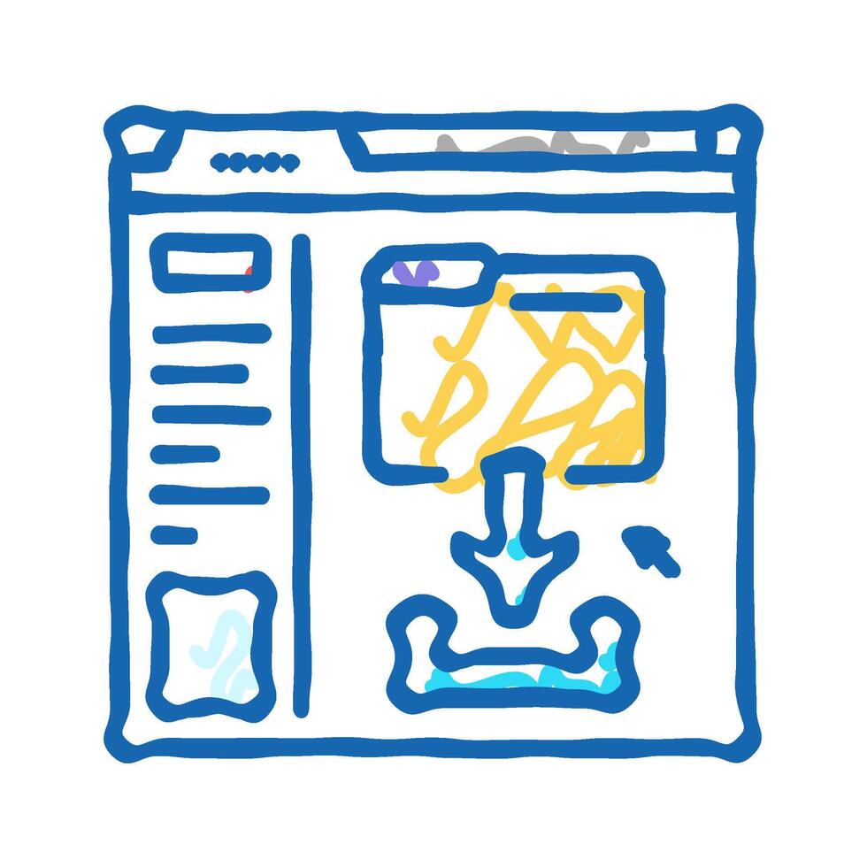 homework submission online learning platform icon doodle illustration vector