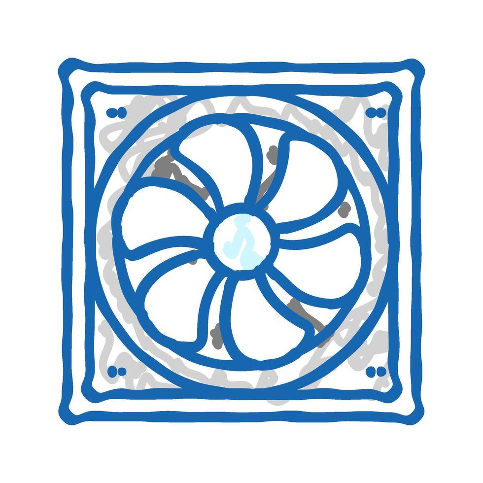 ventilation fan icon doodle illustration vector