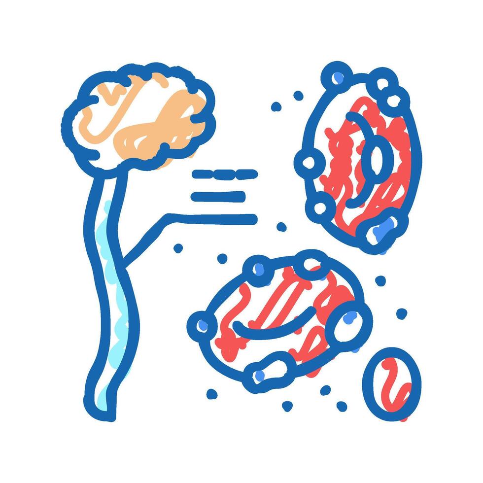 sideroblastic anemia sick icon doodle illustration vector