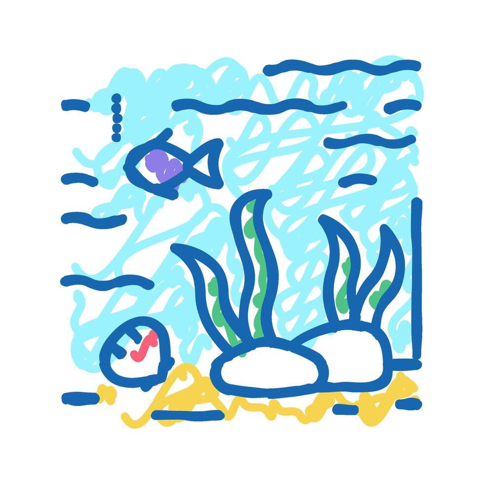 hydrosphere ecosystem icon doodle illustration vector