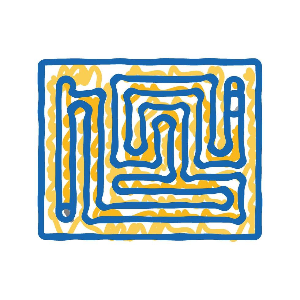 marble maze fidget toy icon doodle illustration vector