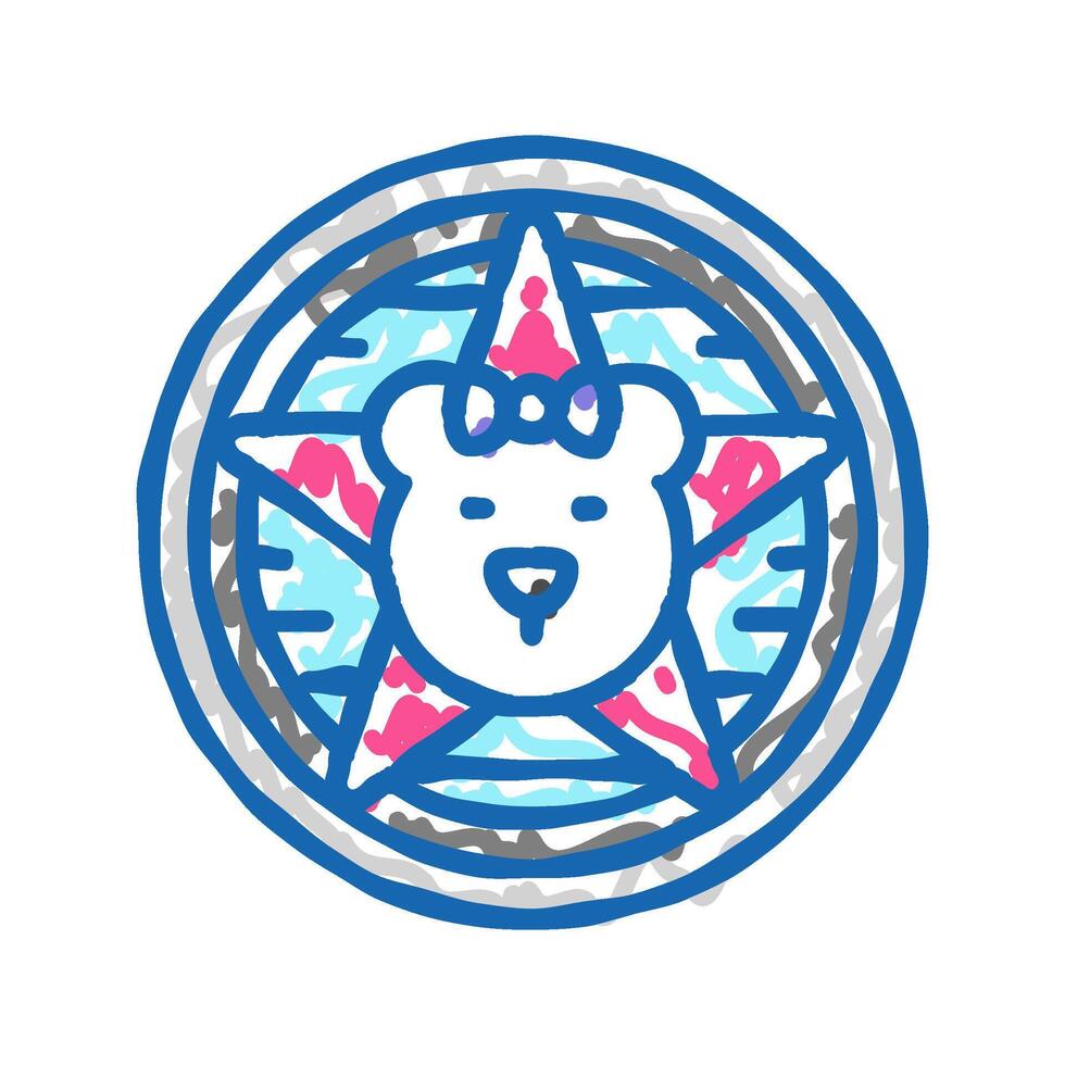 indie emo icon doodle illustration vector