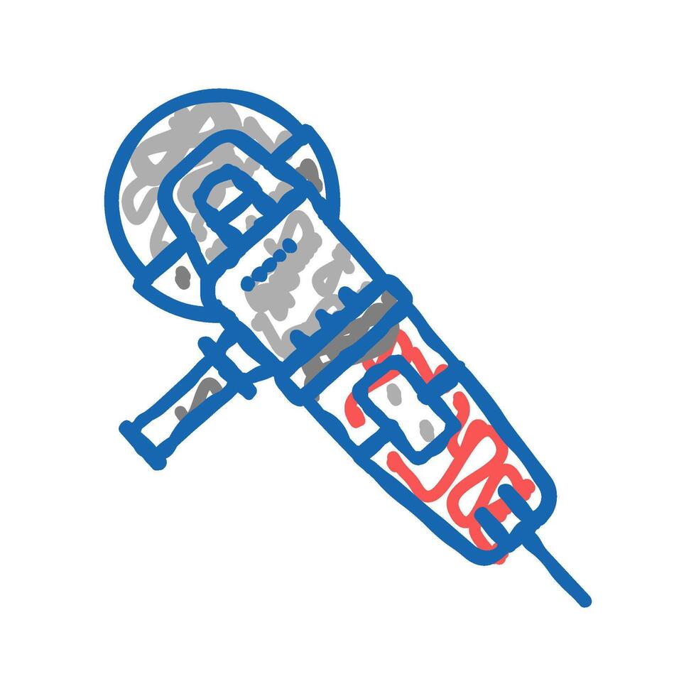 angle grinder tool icon doodle illustration vector